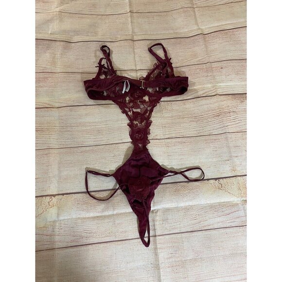 Fleur Du Mal Women's Rose Embroidery Luxury Body Suit - A1 - Picture 13 of 16